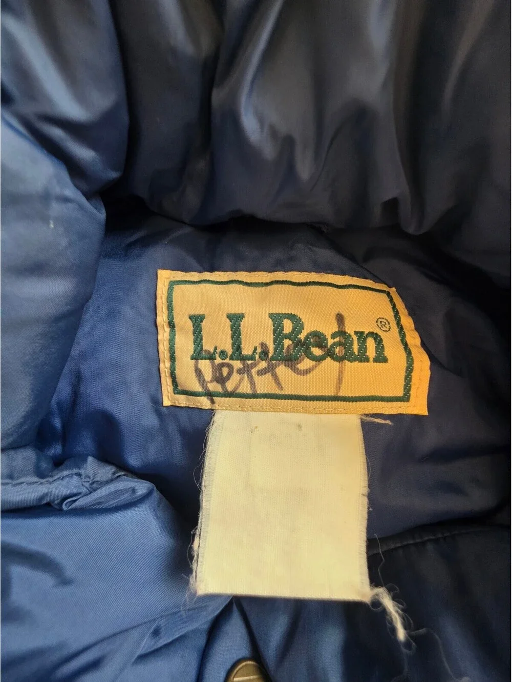L.L.Bean Vintage 1980s Men's XXL Navy Blue Button Up Goose Down Vest